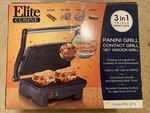 Elite Cuisine 3-IN-1 Indoor/outdoor Panini Grill Model EPN-2976 Open Box. Fixed Price $39.99.