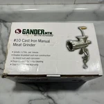 Gander Mountain #10 Manual Heavy Duty Meat Grinder Cast Iron. Fixed Price $39.99.