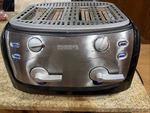 Krups 4 Slice Toaster Stainless Steel Dual Control Bagel Defrost FEMB2/7PO-2/7. Fixed Price $24.99.