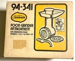 Genuine New Sunbeam Food Grinder Attachment 94-341 Sealed Box. Fixed Price $6.50.