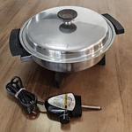 Lifetime Webalco Stainless Steel Liquid Core Electric Skillet Model 17884 W/lid. Fixed Price $36.99.