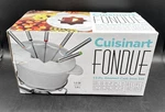 Cuisinart Fondue Set 13 Piece White Cast Iron Enamel FP-115WS 1.5 Qt Sealed. Fixed Price $29.87.