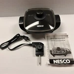 Nesco ES-08 Electric Skillet W/ Lid 8" 800 Watts Black Non-stick Manual Tested. Fixed Price $22.49.