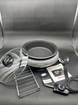 Deni 12 Inch Circular Grill Model 8205, Silver 3 Qt Non-stick Deep Skillet. Fixed Price $19.55.