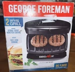 George Foreman Compact Serving Grill GR10B New 082846033732-L2 Black. Fixed Price $24.99.