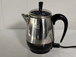 Farberware Superfast Electric Percolator Steel Silver/black 134B Tested. Fixed Price $35.00.