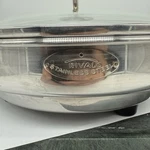 Rival Electric Skillet Round Stainless Steel SS120 W/ Glass Lid. Fixed Price $44.99.