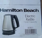 Hamilton Beach Electric Kettle Stainless Steel 1- Liter R40901 New Open Box. Fixed Price $21.99.