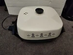 Vintage West Bend Completely Immersible Electric Skillet Blue/beige #72017. Fixed Price $23.00.