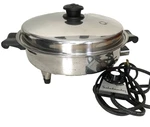 Saladmaster 7815E Electric Skillet Pan With Power Cord & Vapo Lid 11" Works. Fixed Price $54.00.