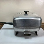 Vintage Mirro-matic M-0471-59 Automatic Electric Fry Pan Buffet Server Chrome. Fixed Price $34.18.