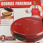 George Foreman Electric Quesadilla Maker Red GFQ001 Rare Sealed. Fixed Price $45.00.