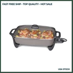 Presto 16" Ceramic Electric Skillet With Glass Cover, Silver 06860. Fixed Price $45.88.