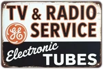 Tv Radio Service Electronic Tubes Tin Sign Vintage Metal For Garden & Ya. Fixed Price $14.40.