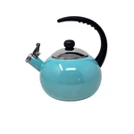 Farberware Luna Whistling Tea Pot Kettle 2.5 Qt Aqua Blue Green Enamel On Steel. Fixed Price $27.57.