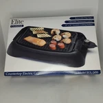Elite Gourmet Countertop Indoor Grill 13"X10" Nonstick Cooking Surface EGL-3450. Fixed Price $10.98.