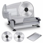 Borlebbi Meat Slicer, 200W Electric Food With Two 7.5" Stainless Steel. Fixed Price $85.00.