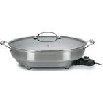 Cuisinart Oval Electric Skillet 1500W Nonstick Brushed Stainless CSK-150NAS. Fixed Price $259.99.