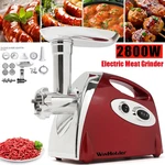 Red 2800W Electric Meat Grinder Mincer Stuffer Sausage Maker Filler Kitchen. Fixed Price $43.99.