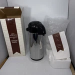 Gevalia Kaffe Airport Vacuum Bottle Model #TG-719ET 1-8 Liter (60 Oz) New In Box. Fixed Price $19.99.