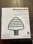 Kitchenaid Pastry Beater KSMPB5 Silver Coated With Scraper For 4.5 Qt & New. Fixed Price $26.99.