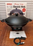 Aroma Houswares Electric Wok Easy Clean Non Stick 6-1/2 Quart Ex Cond.. Fixed Price $15.99.