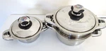 Royalty Line Switzerland 18/10 Stainless Steel Induction Steamer Pot W/ Lids. Fixed Price $69.88.