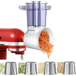 Slicer & Shredder Attachment For Kitchen Aid Stand Mixers, With 2.8IN Large Feed. Fixed Price $39.00.