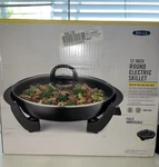 Bella 12" Round Nonstick Electric Skillet, New Item, Tested Open Box. Fixed Price $27.99.