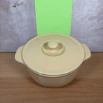Chantal Gold Stoneware Casserole Dish W/lid 1/4QT Covered Pot Handcrafted Htf. Fixed Price $39.99.