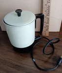 Vintage Valiant Electric Hot Water Coffee Pot Enamel Aluminum 4 Cup Almond Nos. Fixed Price $10.00.