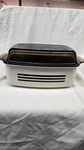 West Bend White Black Brown Skillet Pan With Glass Lid. Fixed Price $10.39.