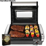 Hamilton Beach Electric Indoor Searing Grill With Window 1 Year Protection. Fixed Price $99.95.