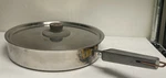 Revere Ware Frying Saute Pan Skillet 10-INCH 1801 Cooper Core Stainless + Lid. Fixed Price $26.99.