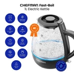 1L Rapid-boil Kettle With Automatic Shutoff Black: Glass Electric Water Boiler. Fixed Price $21.59.