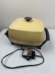 Vintage Westbend Sensa Temp Heat Control Electric Skillet Yellow Tested. Fixed Price $25.00.