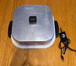 Sunbeam Electric Skillet 425A High Dome Aluminum With Milk Glass Insert 7-21C. Fixed Price $89.00.
