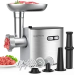 Cheffano Meat Grinder, 2600W 12.6*9.3*11 Inch, Silver - With Standard Kit. Fixed Price $113.58.