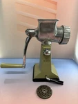 Vtg Rival Manual Grind-o-mat Meat Food Avocado Green With Two Grinders. Fixed Price $31.99.