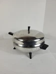 Vtg Farberware Stainless Steel 12" Electric Skillet Fry Pan B310-B Works. Fixed Price $57.99.