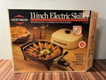 Vtg West Bend 11 Electric Skillet W/ Rockcote Non-stick Surface New Open Box. Fixed Price $59.99.