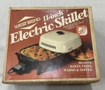 Nos Vintage West Bend 11 Inch Electric Non Stick Skillet #72129 Usa Never Opened. Fixed Price $124.99.