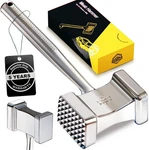 Stainless Steel Meat Mallet Hammer Tenderizer, Textured Grip. Fixed Price $30.55.