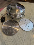 Farberware 344A Electric 12" Skillet Fry Pan W/dome Lid & Steamer Stainless. Fixed Price $49.00.