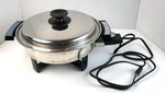 Vtg Webalco Stainless Steel Electric Skillet W/lid & Powercord Tested Works. Fixed Price $35.87.