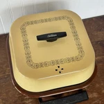 1970'S Sunbeam Frypan Skillet With Ceramic Insert Electric Mustard Yellow Works!. Fixed Price $49.71.