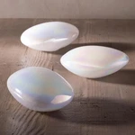 Vivaterra Organic Shaped Iridescent Glass Stones V4948 Wh (set Of 3), Nib. Fixed Price $38.99.
