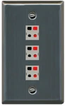 Riteav 3 Port Speaker Wire Plug Jack Wall Plate - Flat Stainless Steel. Fixed Price $25.56.