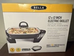 Bella 12X12 Inch Electric Skillet Ceramic Model # 22858. Fixed Price $27.95.