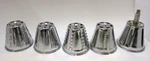 Five Stainless Steel Blade Drums For Rival Grind-o-mat 395 Meat Grinder Shredder. Fixed Price $30.00.